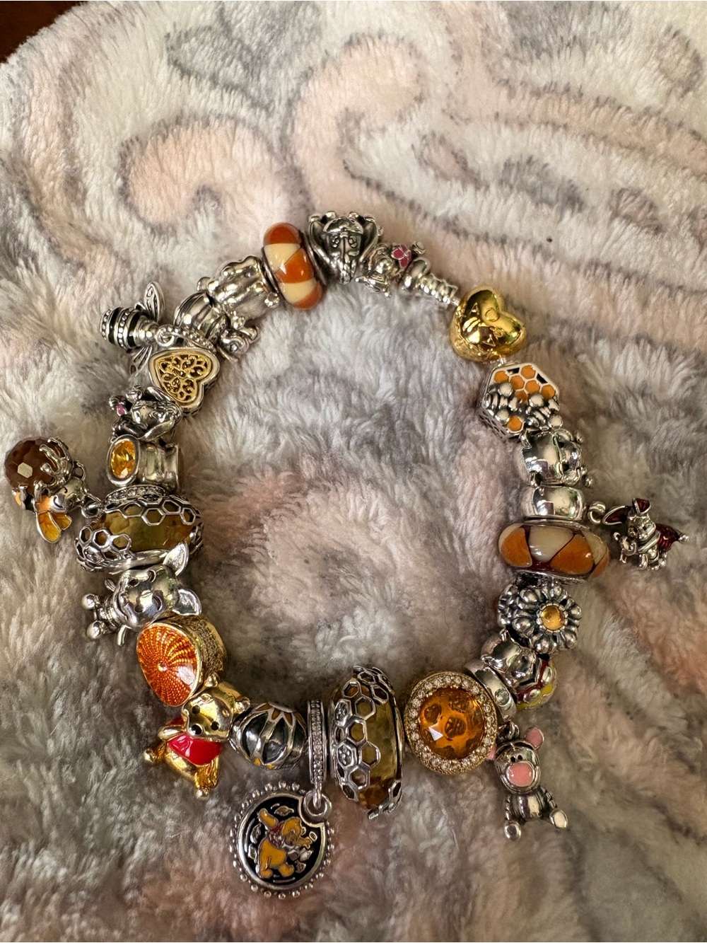 Pandora good heart clasp bracelet with Winnie the Pooh theme Pandora and Linx